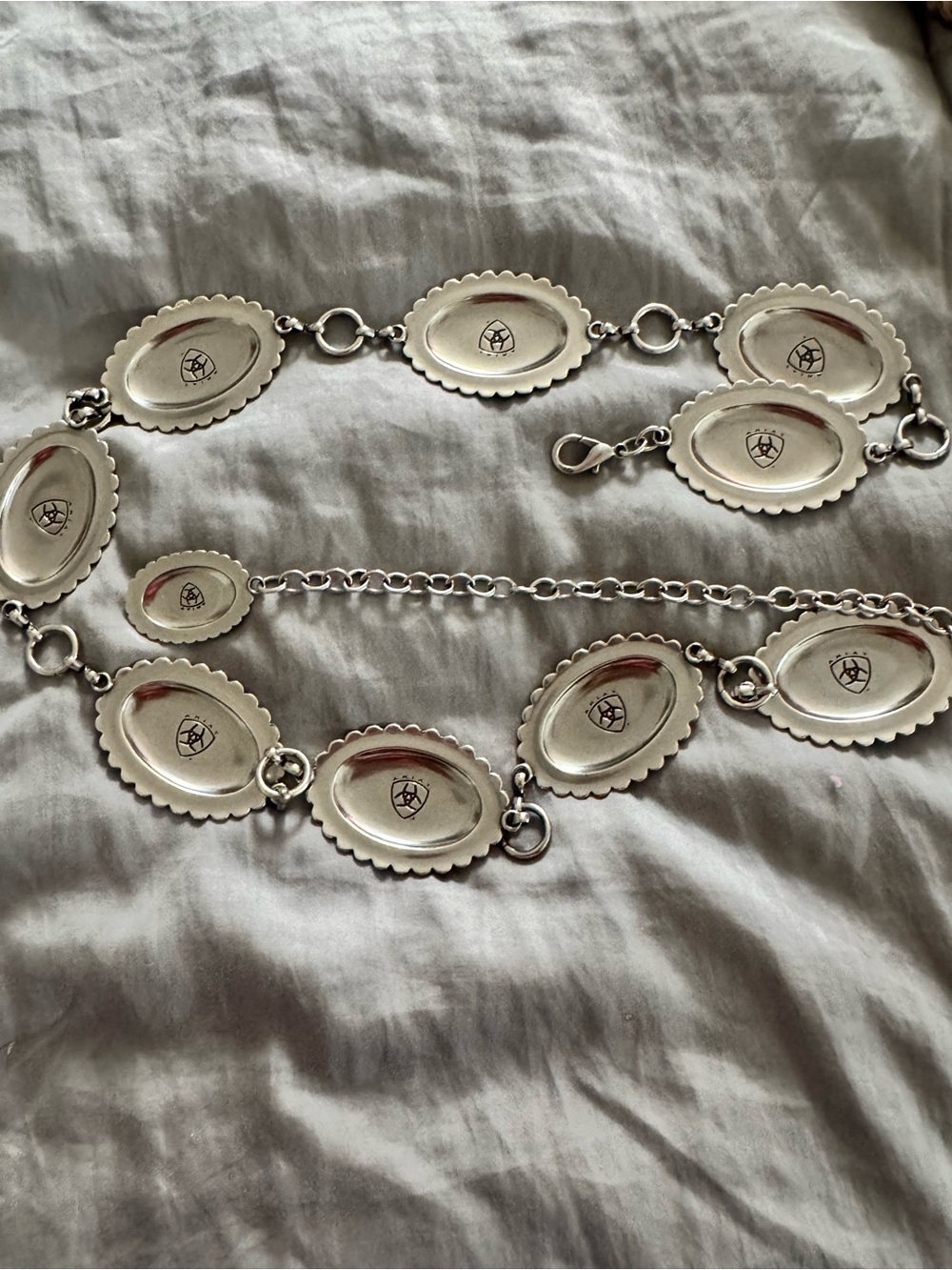 Ariat Silver Concho Belt with Turquoise Accents - Picture 3 of 3